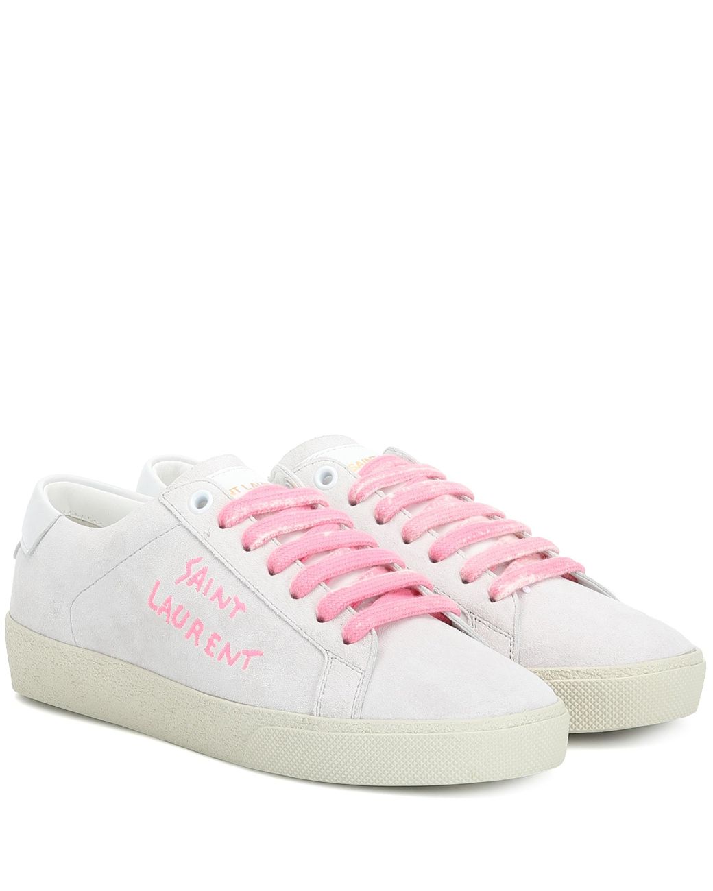 saint laurent all white sneakers