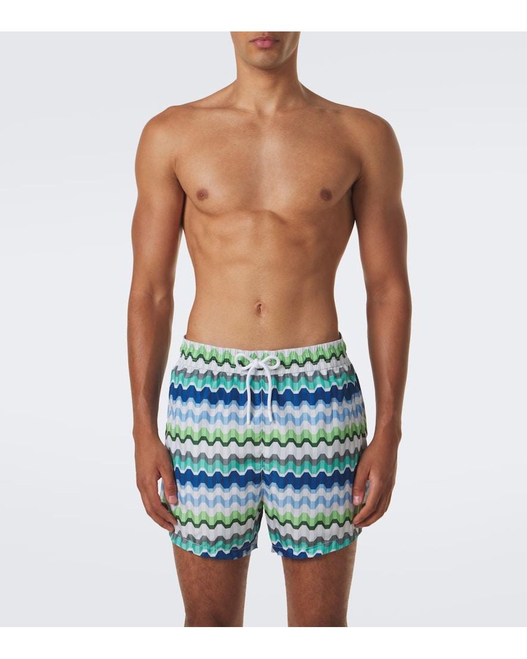 Missoni Blue Zigzag Swim Trunks for men