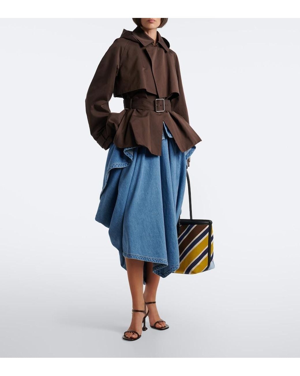 Loewe Blue Verano Large Embroidered Canvas Tote Bag