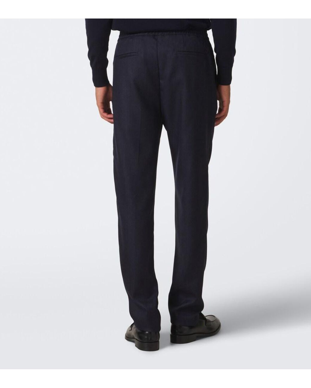 Lardini Blue Wool Slim Pants for men
