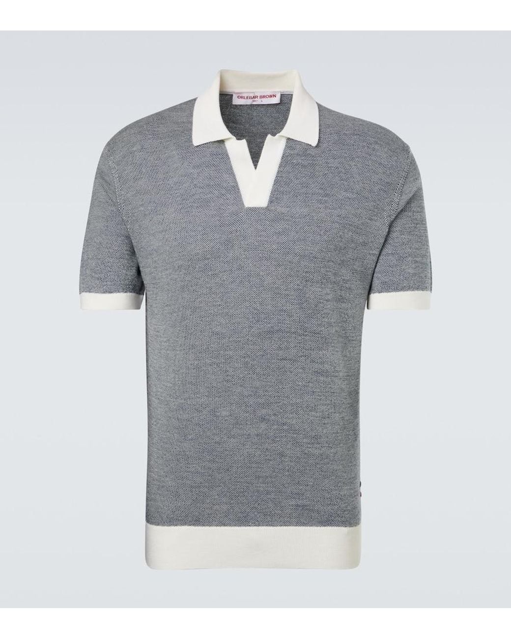 Orlebar Brown Gray Horton Wool And Cotton Polo Shirt for men