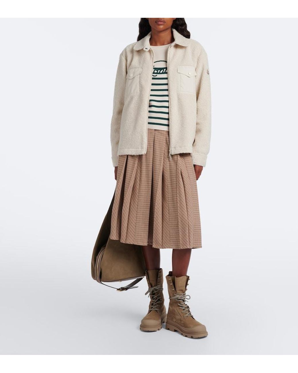 Moncler Natural Vera Leather Ankle Boots