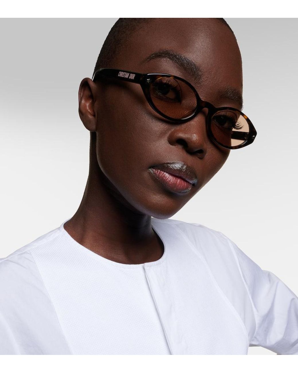 Dior Brown Oversized Oval Sunglasses Dior Eyewear DiorPacific R1I oval sunglasses Dior Eyewear main image 4