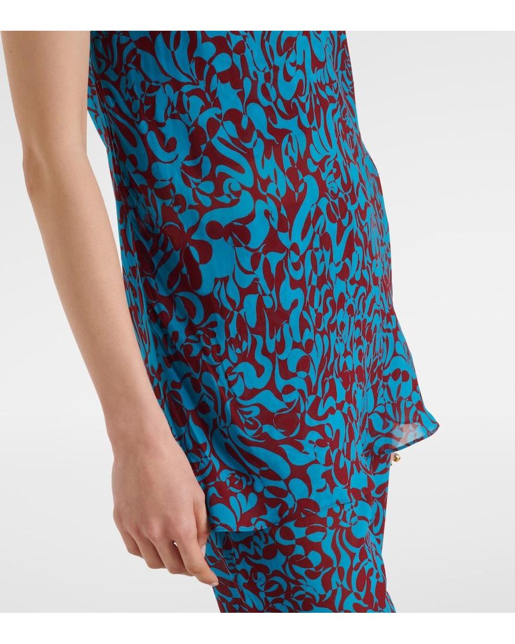 Dries Van Noten Blue Printed Top