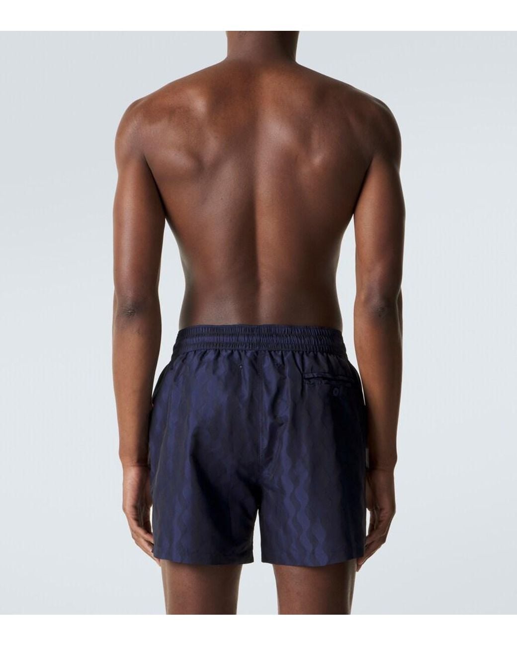 Frescobol Carioca Blue Rio Jacquard Swim Trunks for men