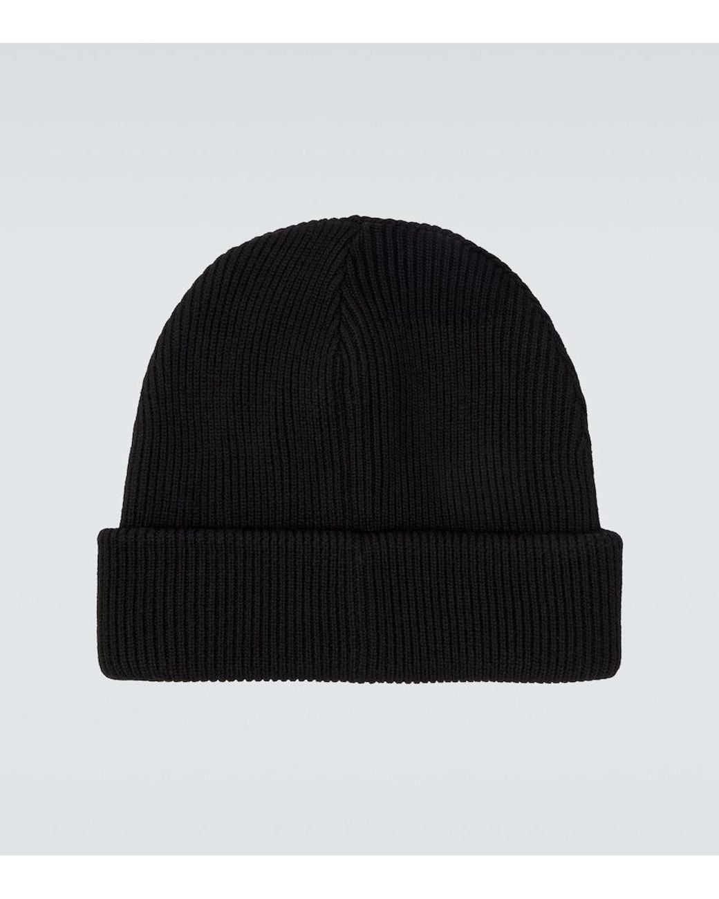 Gucci Black Web Stripe Wool Beanie for men