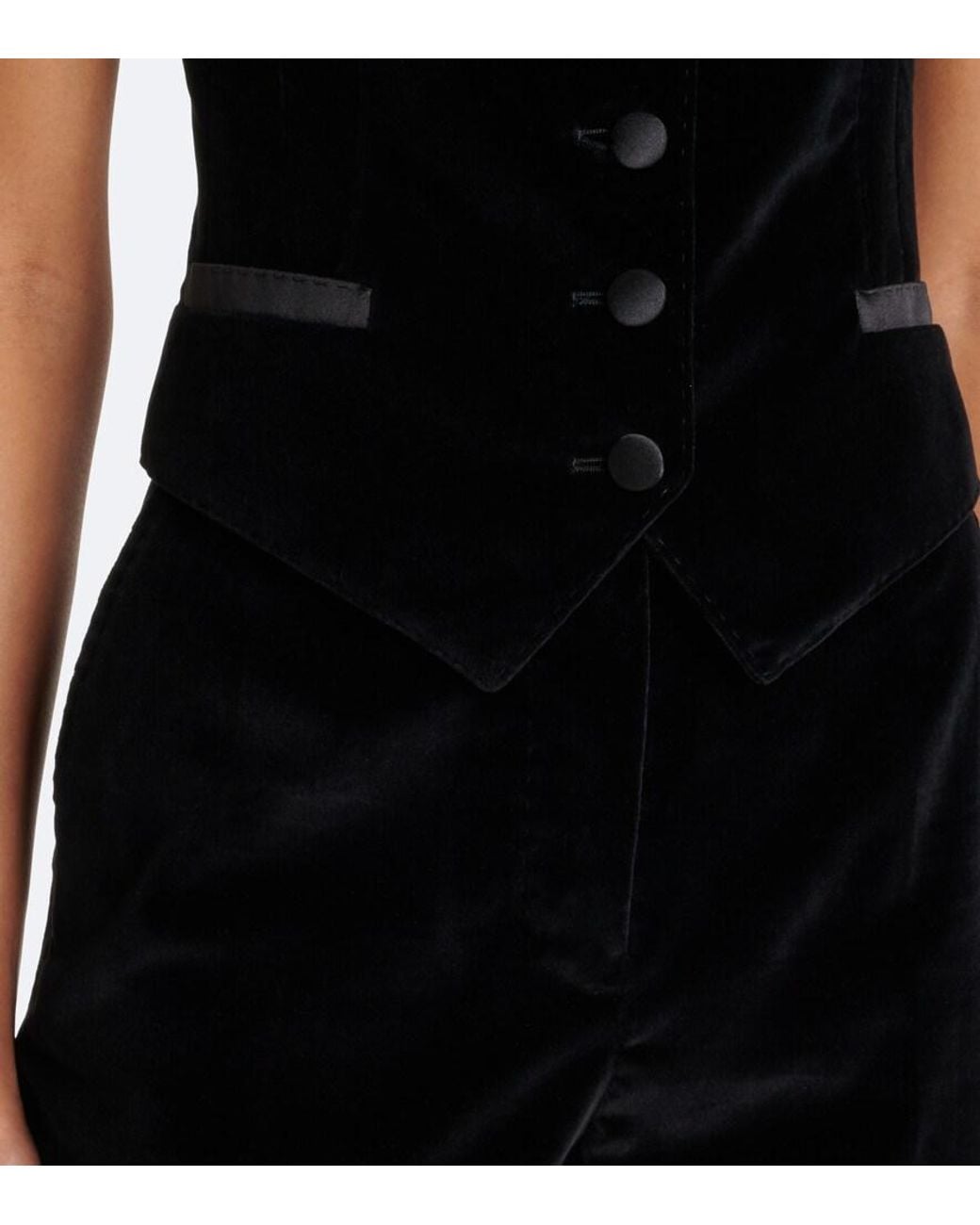 Dolce & Gabbana Black Cotton And Silk-Blend Velvet Vest