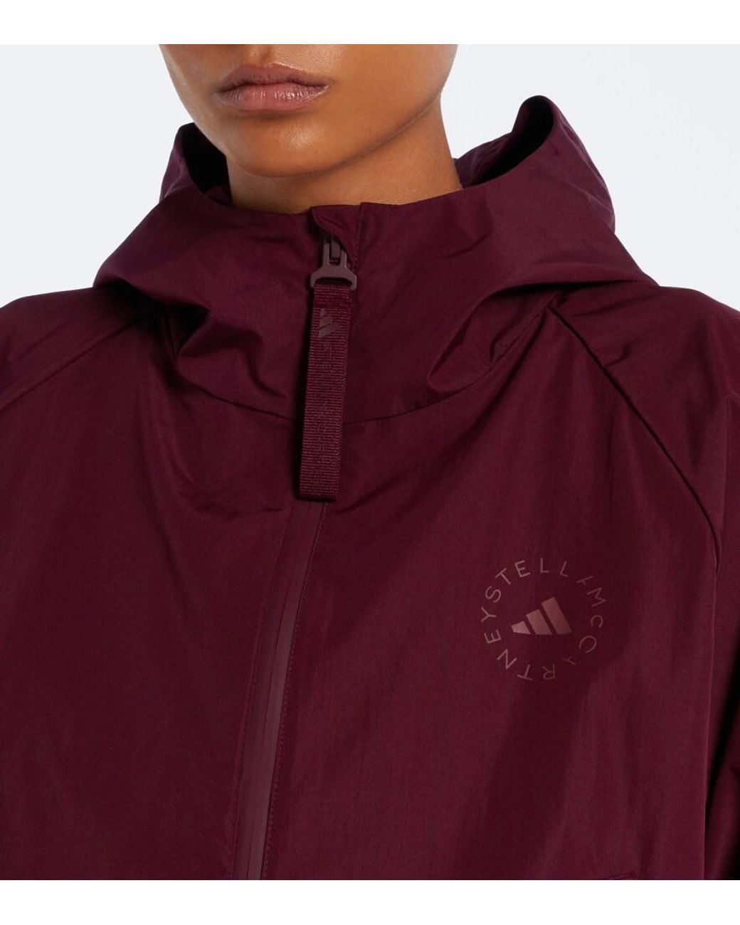 Adidas By Stella McCartney Purple Logo Hooded Jacket