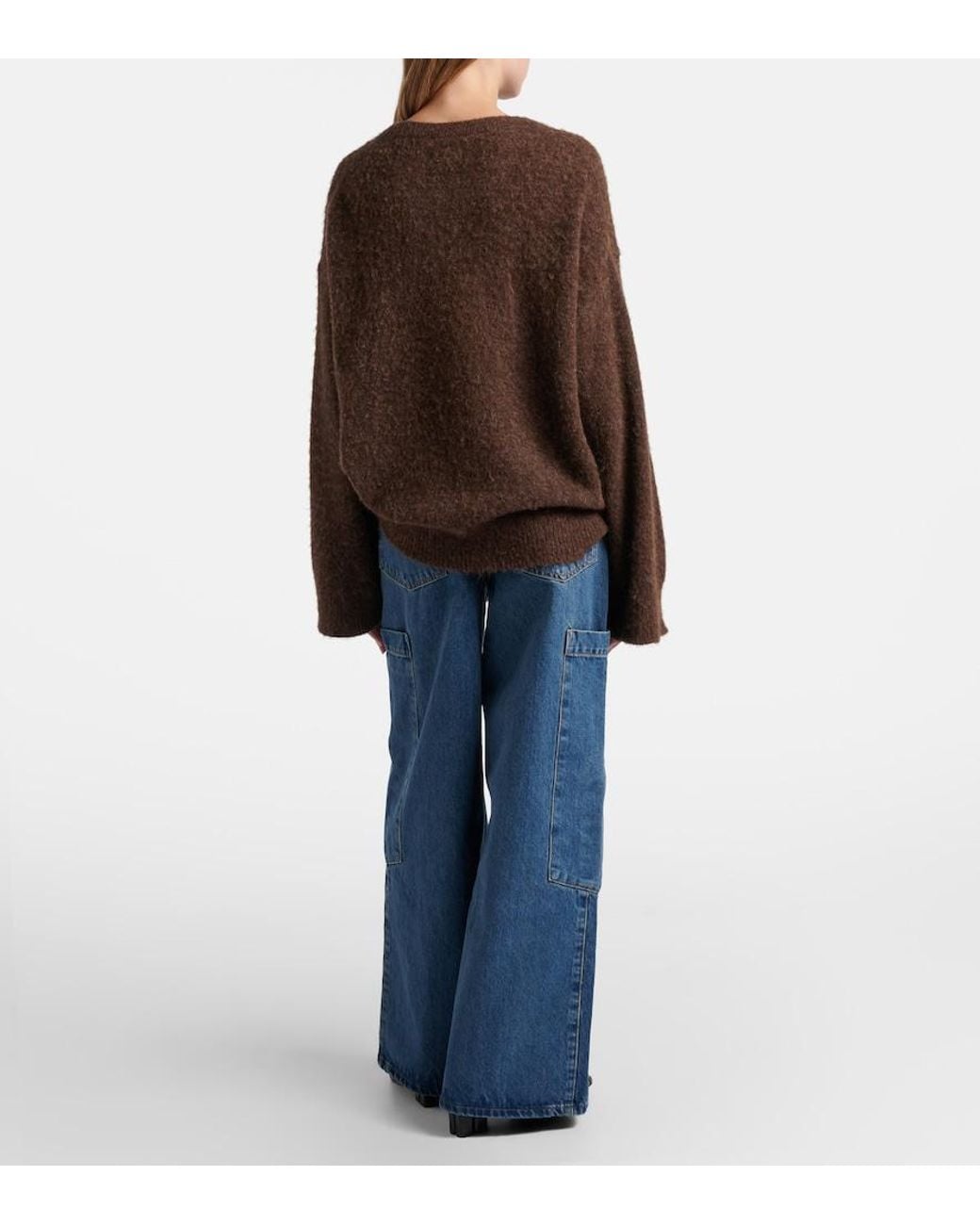 Ganni Blue Mid-Rise Cargo Jeans