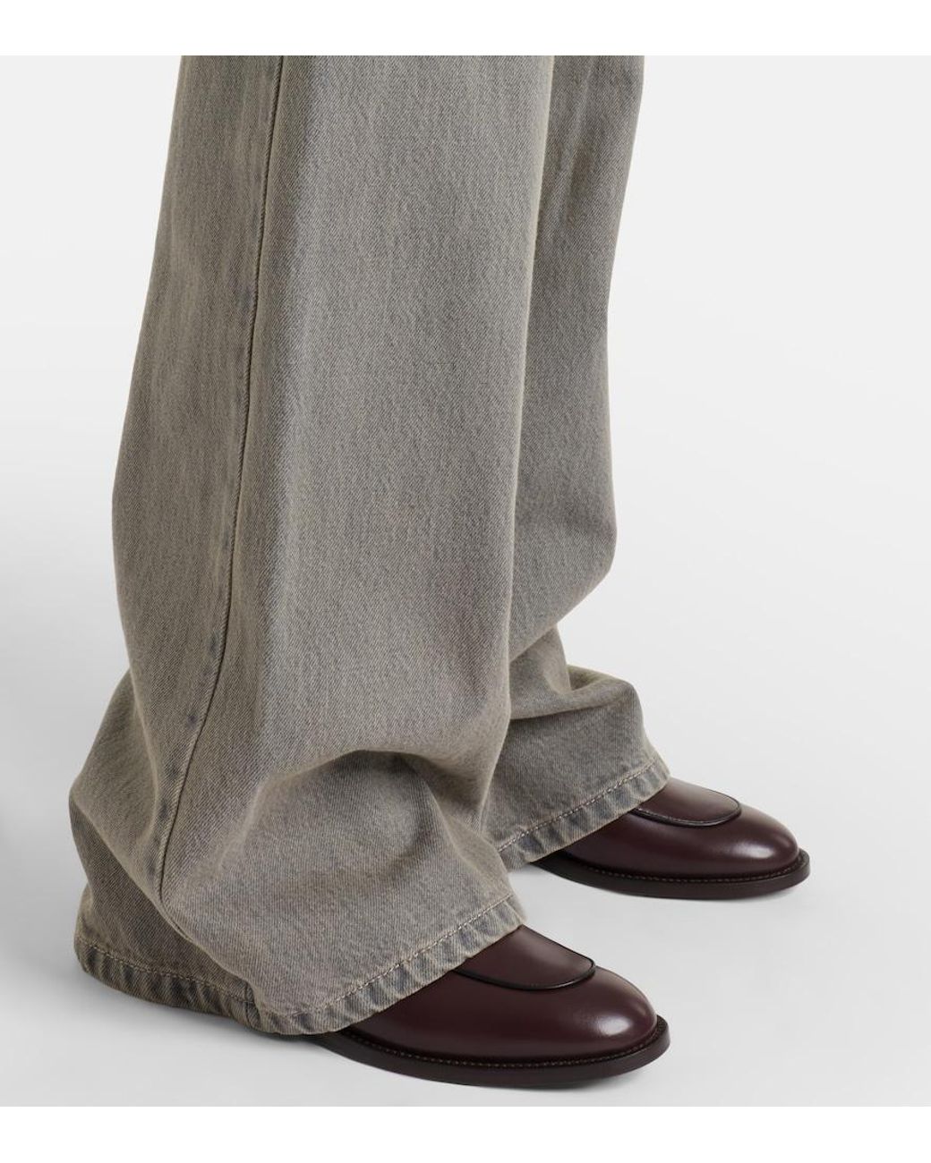 Max Mara Gray Colibri High-Rise Flared Jeans