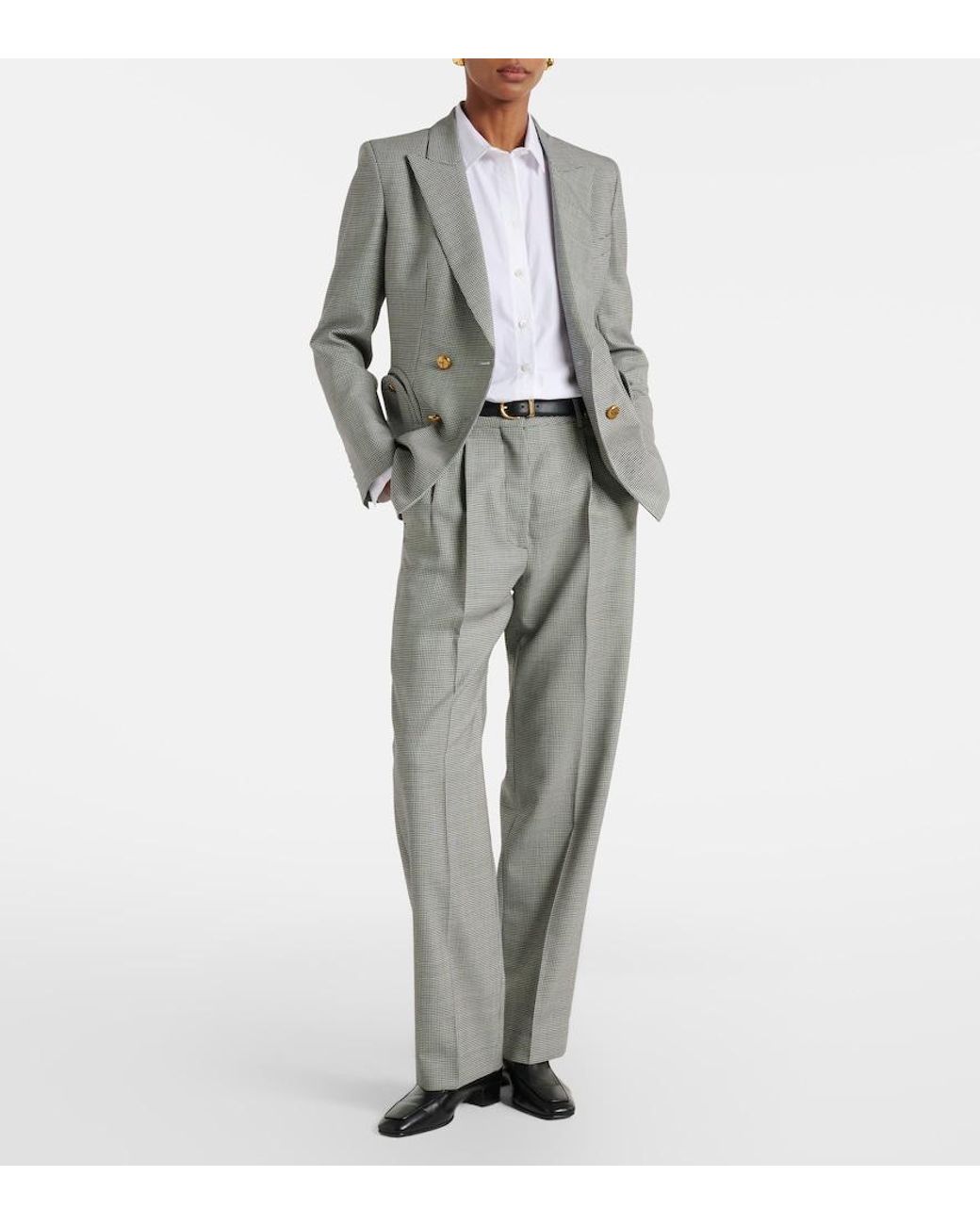 Blazé Milano Gray Fox Houndstooth Straight Pants