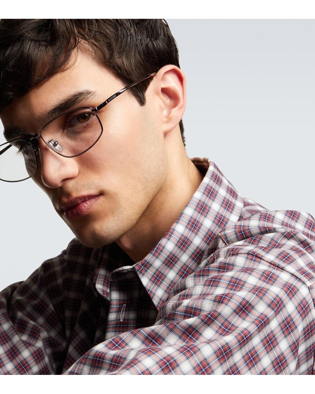 Balenciaga Metallic Monday Rectangular Sunglasses for men