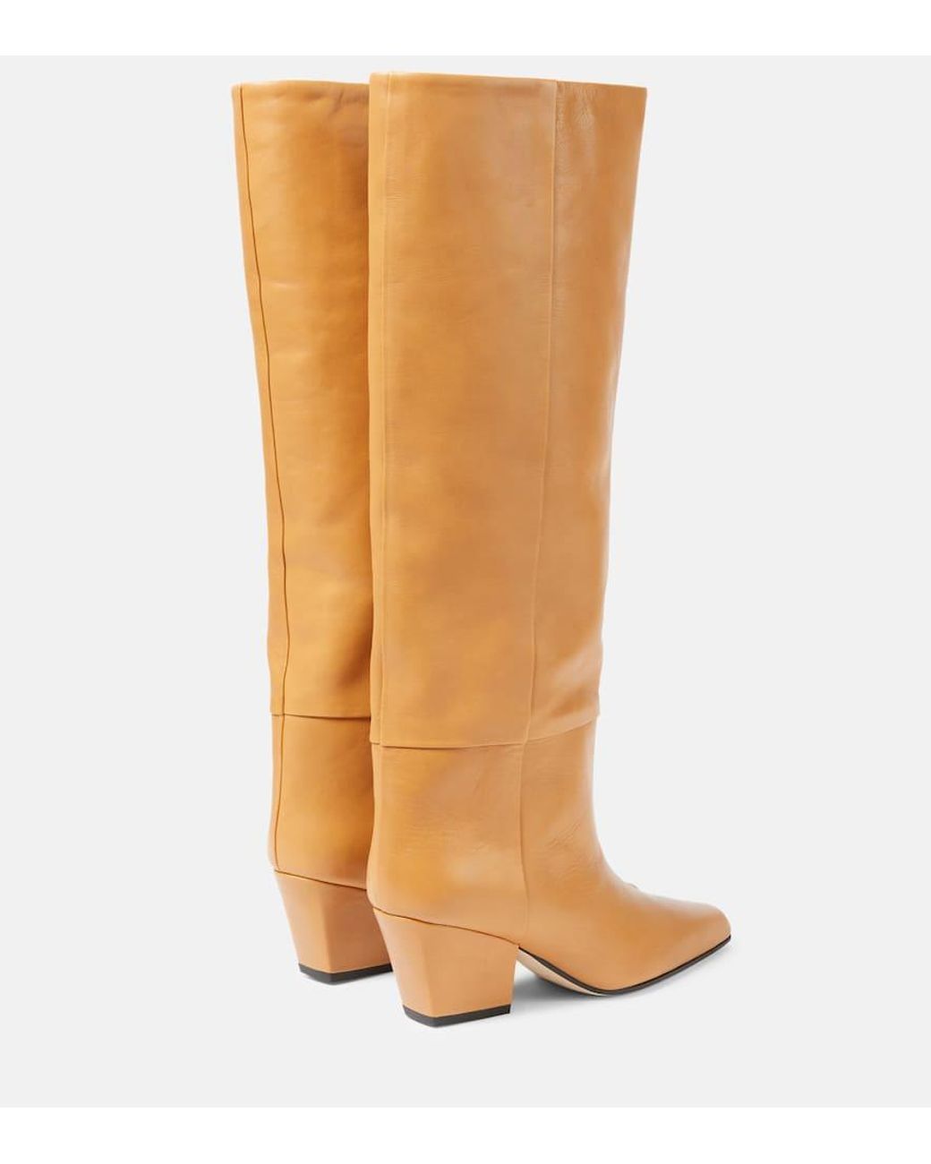 Paris Texas Brown Jane Leather Knee-High Boots