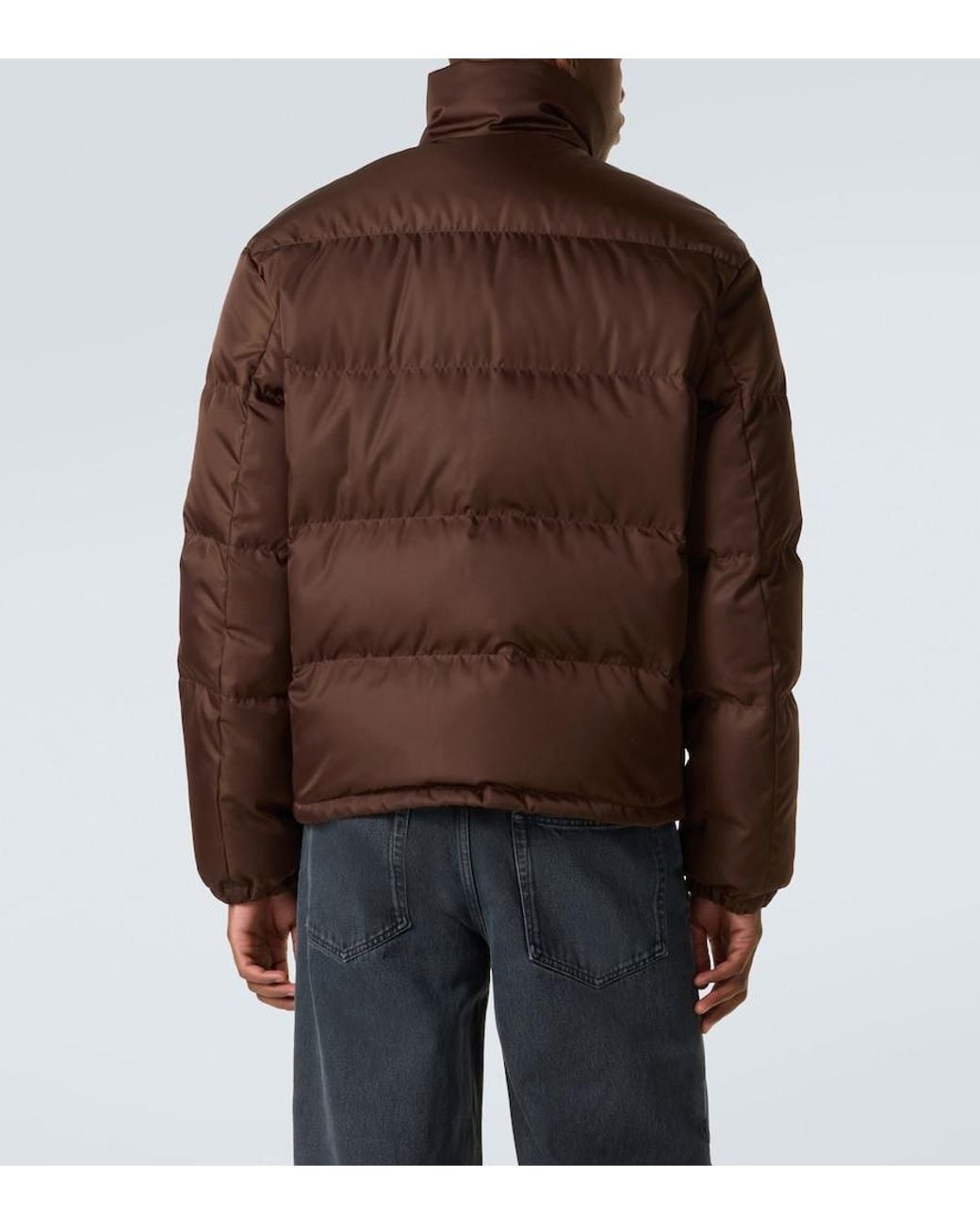 Prada Brown Re-Nylon Down Jacket for men