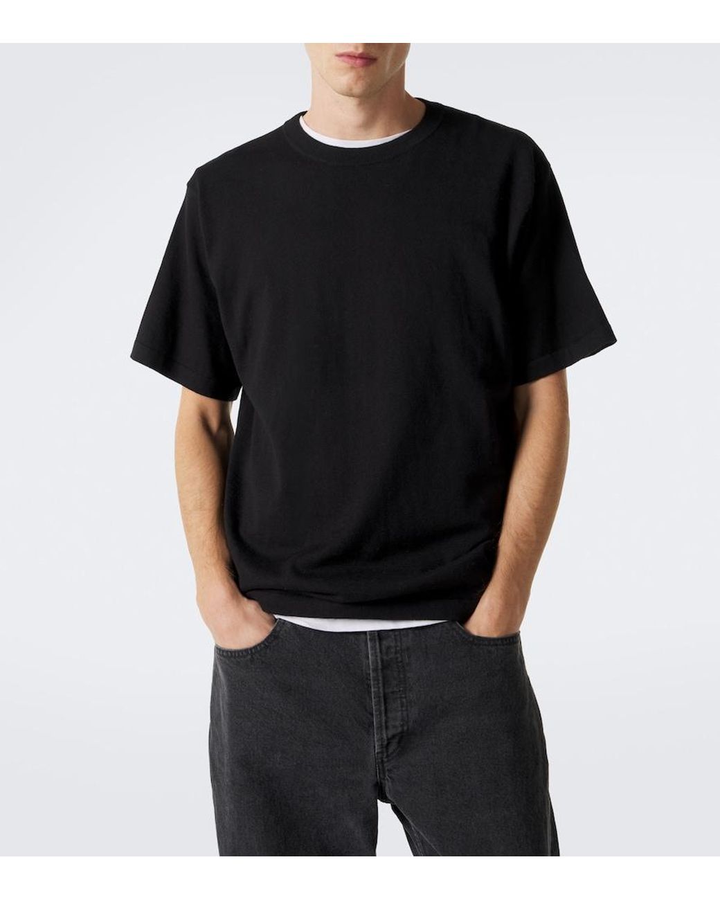 Lisa Yang Black Bradley Cotton And Cashmere T-Shirt for men