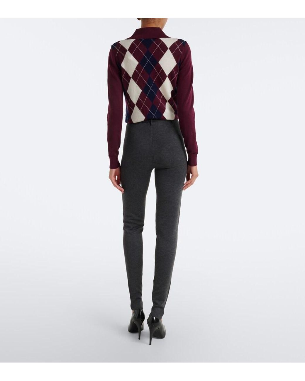 Leggings Con Cinturon Self-Portrait de color Gray