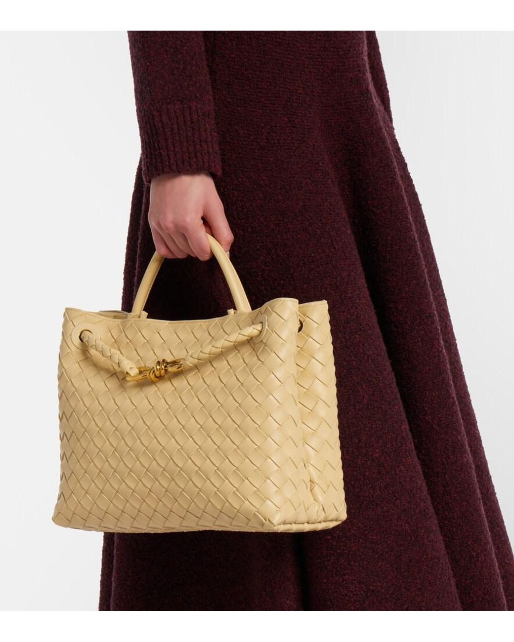 Bottega Veneta Metallic Tote Bag Andiamo Medium Aus Leder