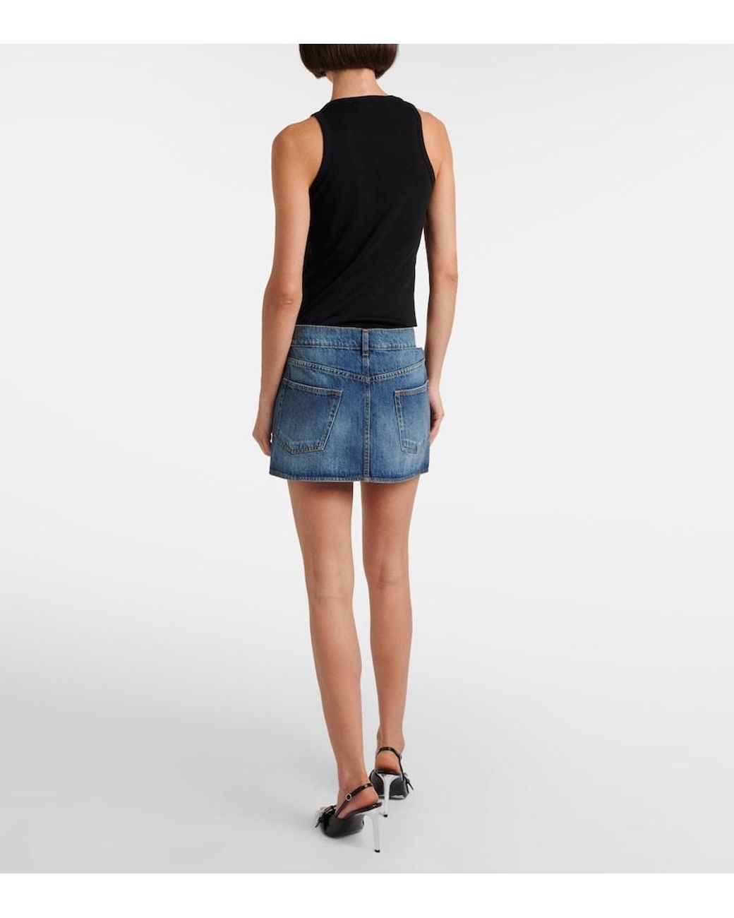 Coperni Blue Denim Wrap Skirt
