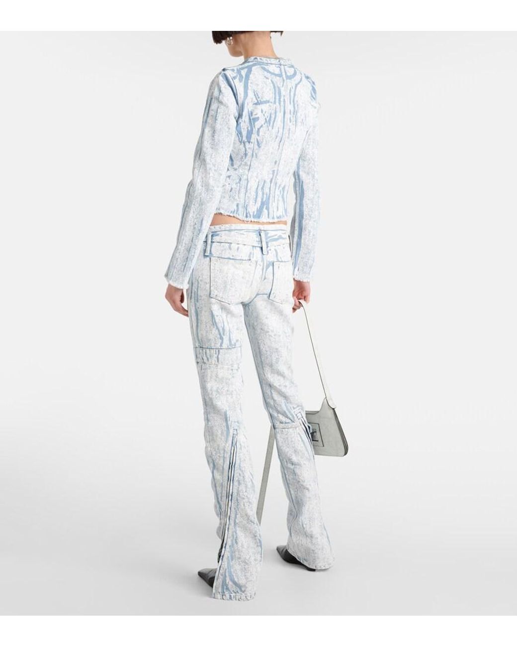 Acne Blue Printed Denim Jacket