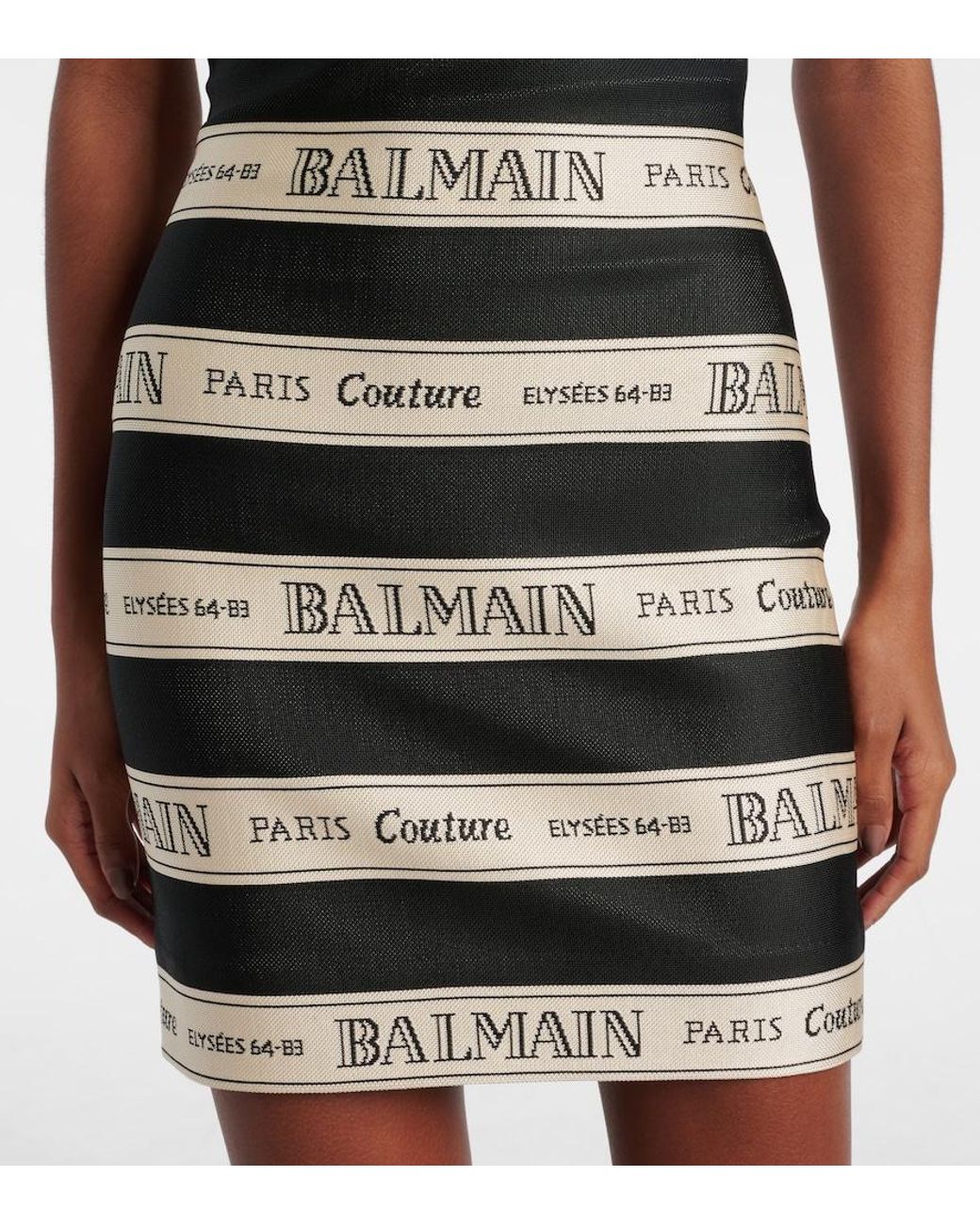 Balmain Black Short Dress With Open Back
