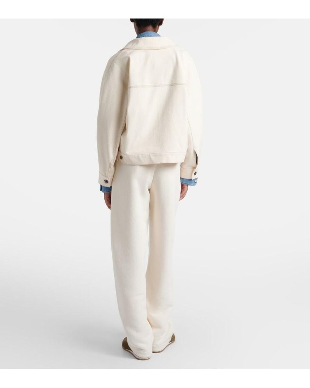 Max Mara White Dente Cotton-Blend Sweatpants