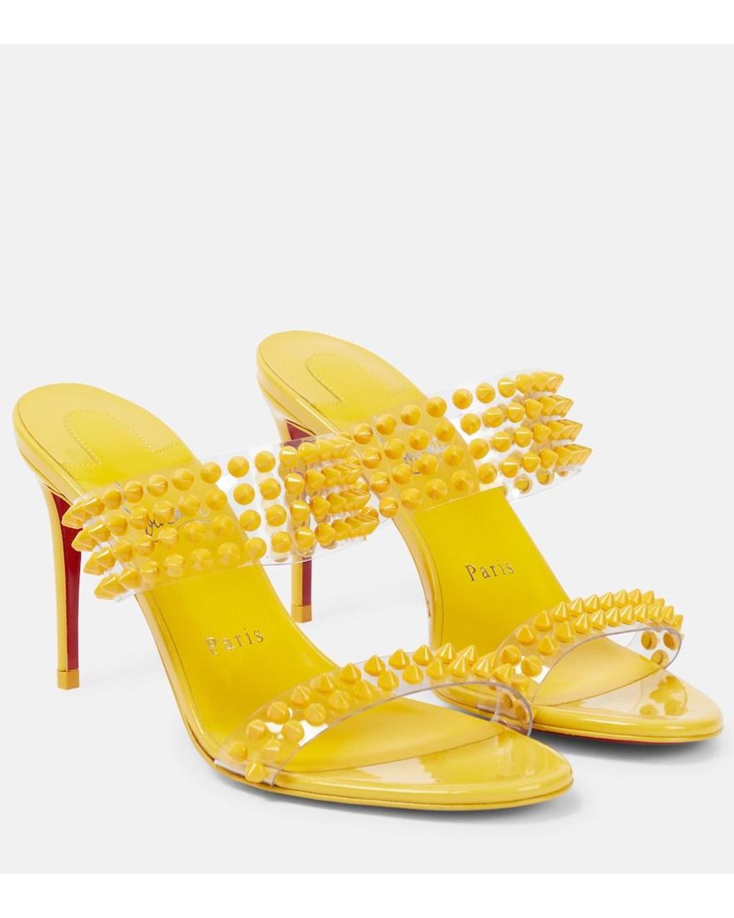 Christian Louboutin Multicolor Spike Only 85 Pvc And Leather Sandals