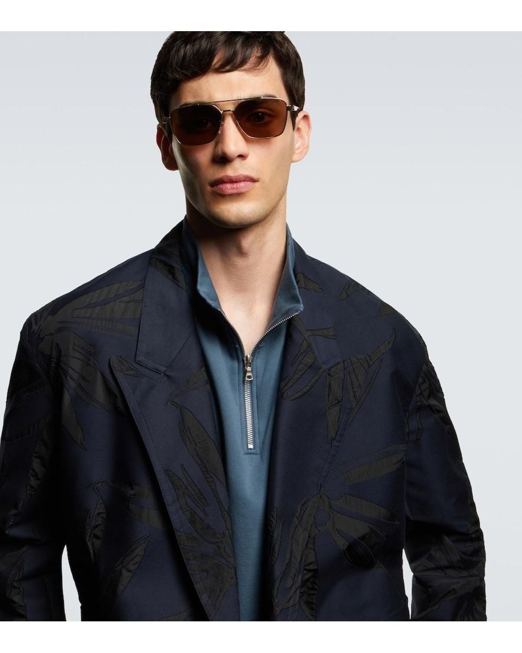 Fendi Brown Sky Navigator Sunglasses for men