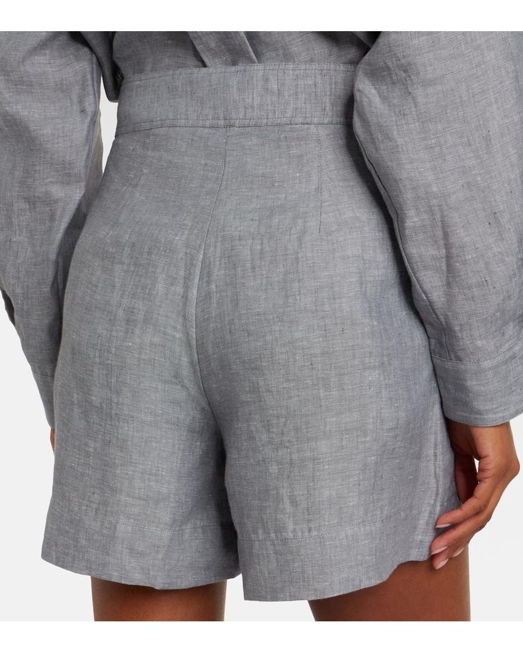 Eres Gray Enjouee Linen Shorts