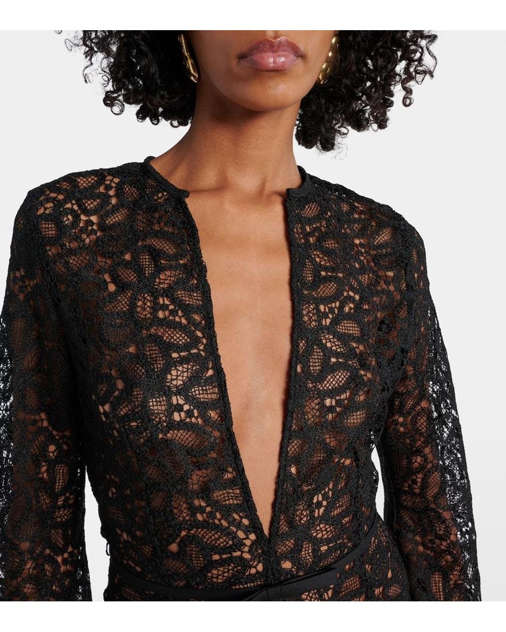 Giambattista Valli Black Lace Gown