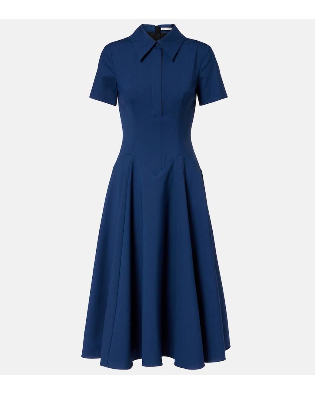 Emilia Wickstead Blue Jody Shirt Dress
