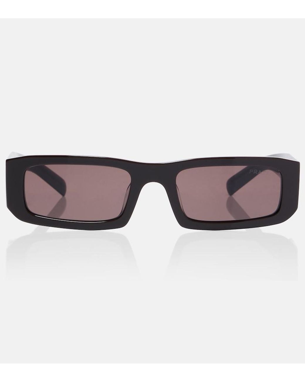 Prada Brown Rectangular Sunglasses