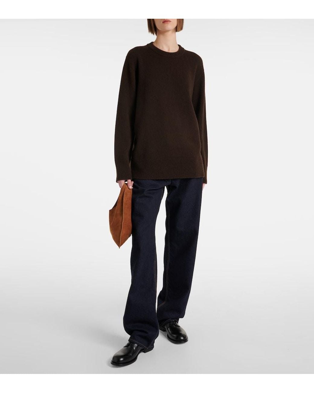 Cabas Bindle Small En Daim The Row en coloris Brown