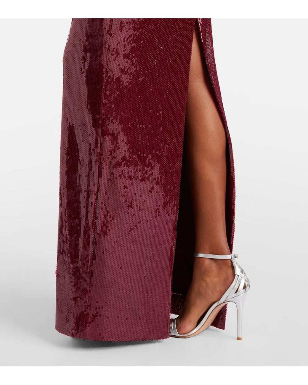 Rebecca Vallance Red Nero Sequined Gown