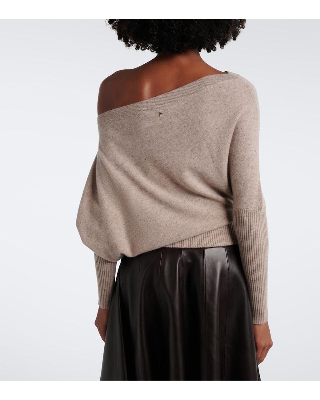Altuzarra Natural Paxi Asymmetric Cashmere Sweater