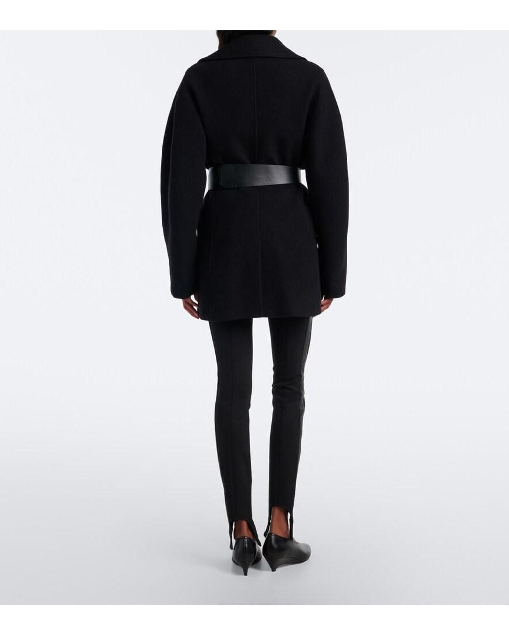 Tod's Black Wool-Blend Stirrup Pants