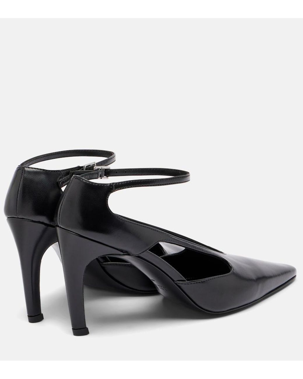 Totême Black Cutout Leather Pumps