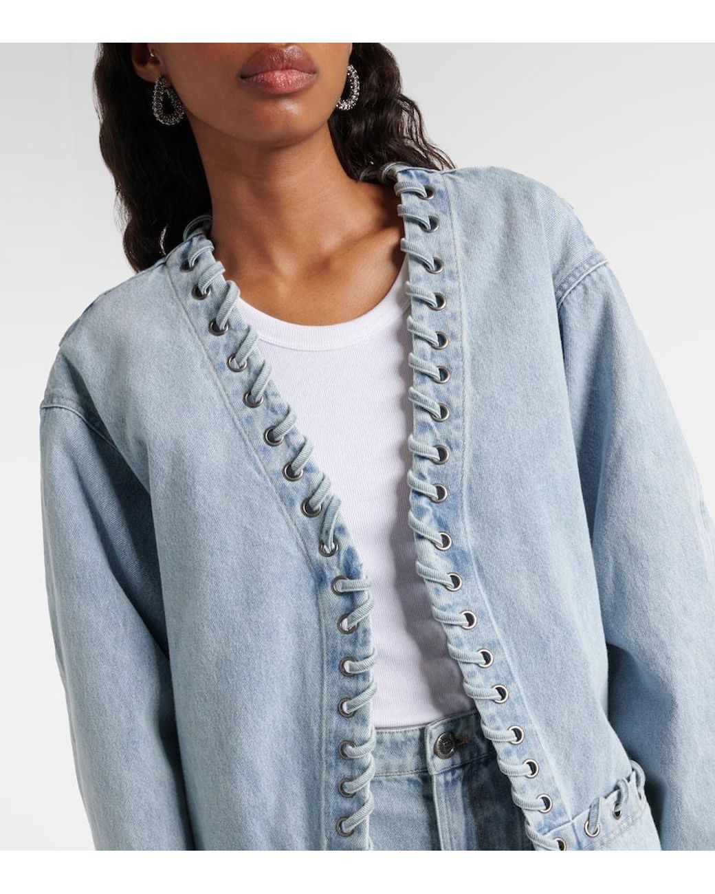 ダウンジャケット・コート ROTATE BIRGER CHRISTENSEN 'Denim Oversized' jacket Rotate Birger Christensen Denim Oversized Jacket Blue Denim