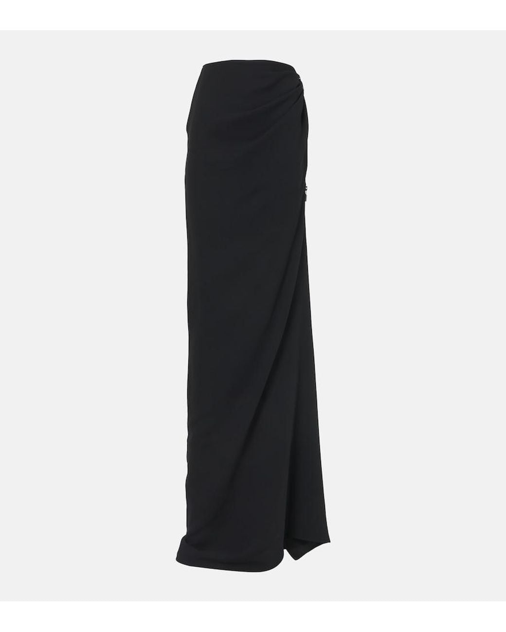 Maticevski Black Indominable Draped Maxi Skirt