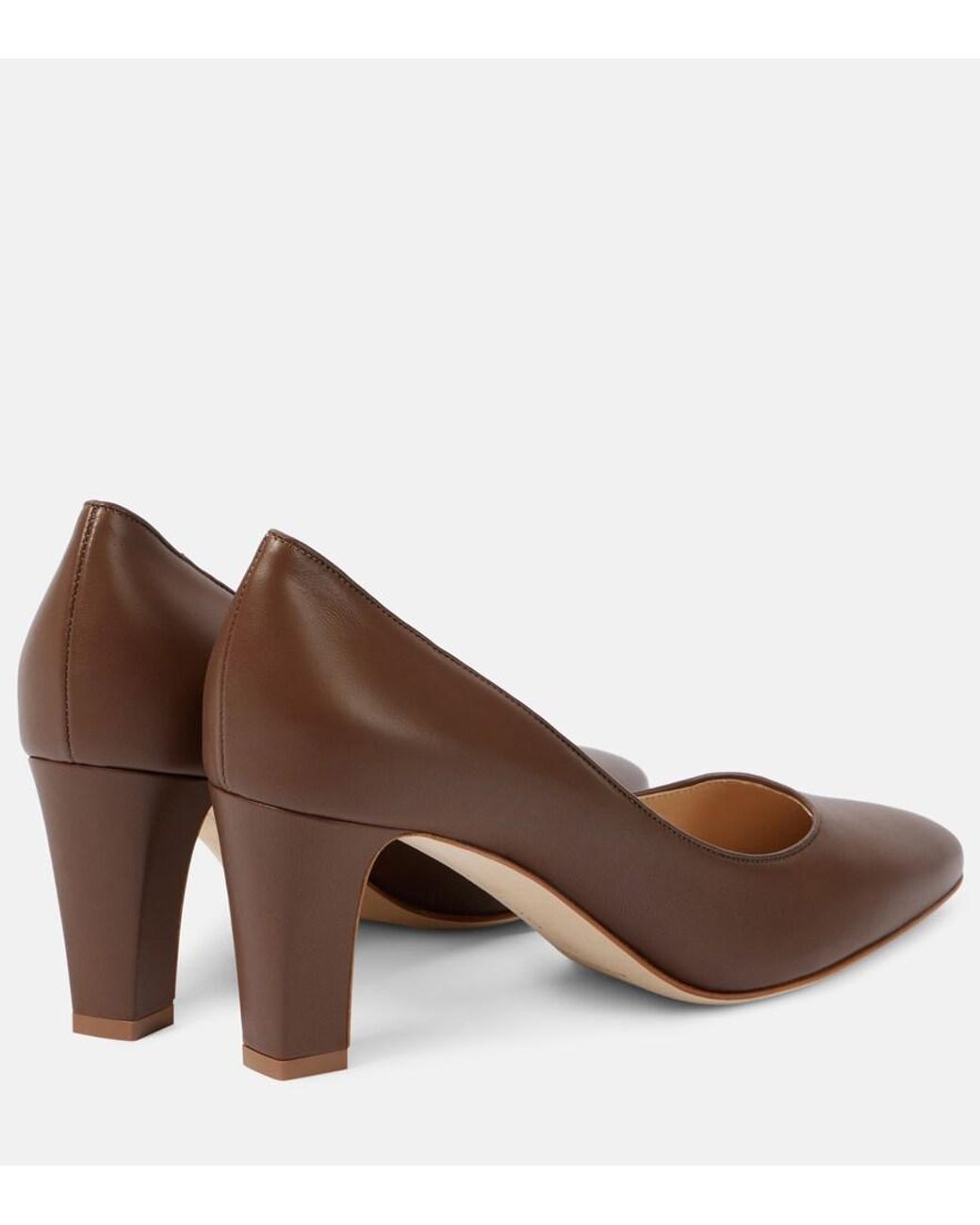 Manolo Blahnik Brown Sikotto 70 Leather Pumps