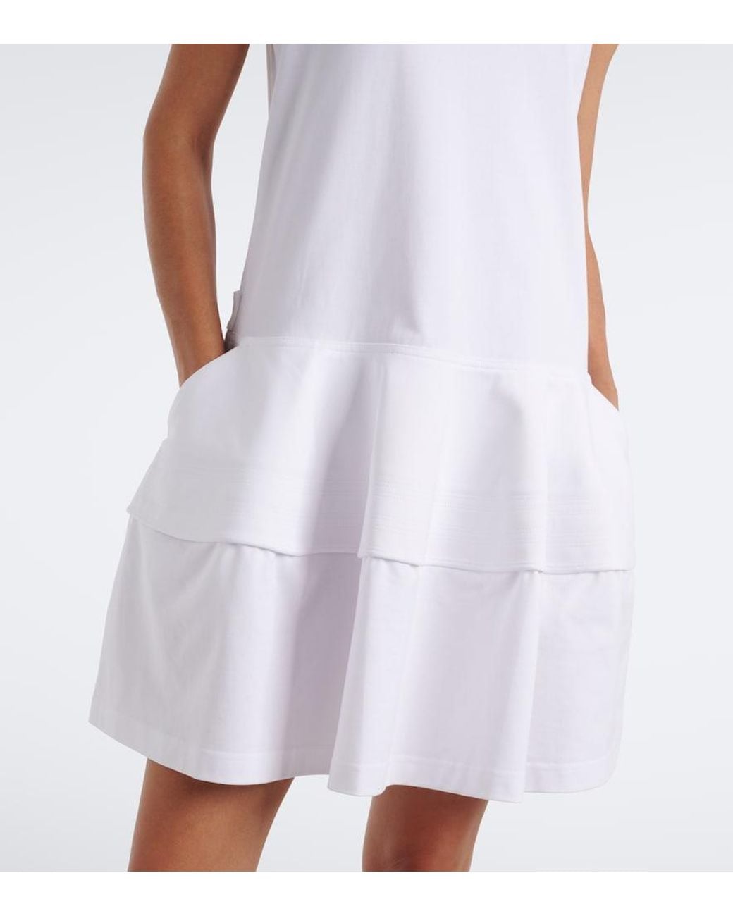 Alaïa White Cotton Jersey Minidress