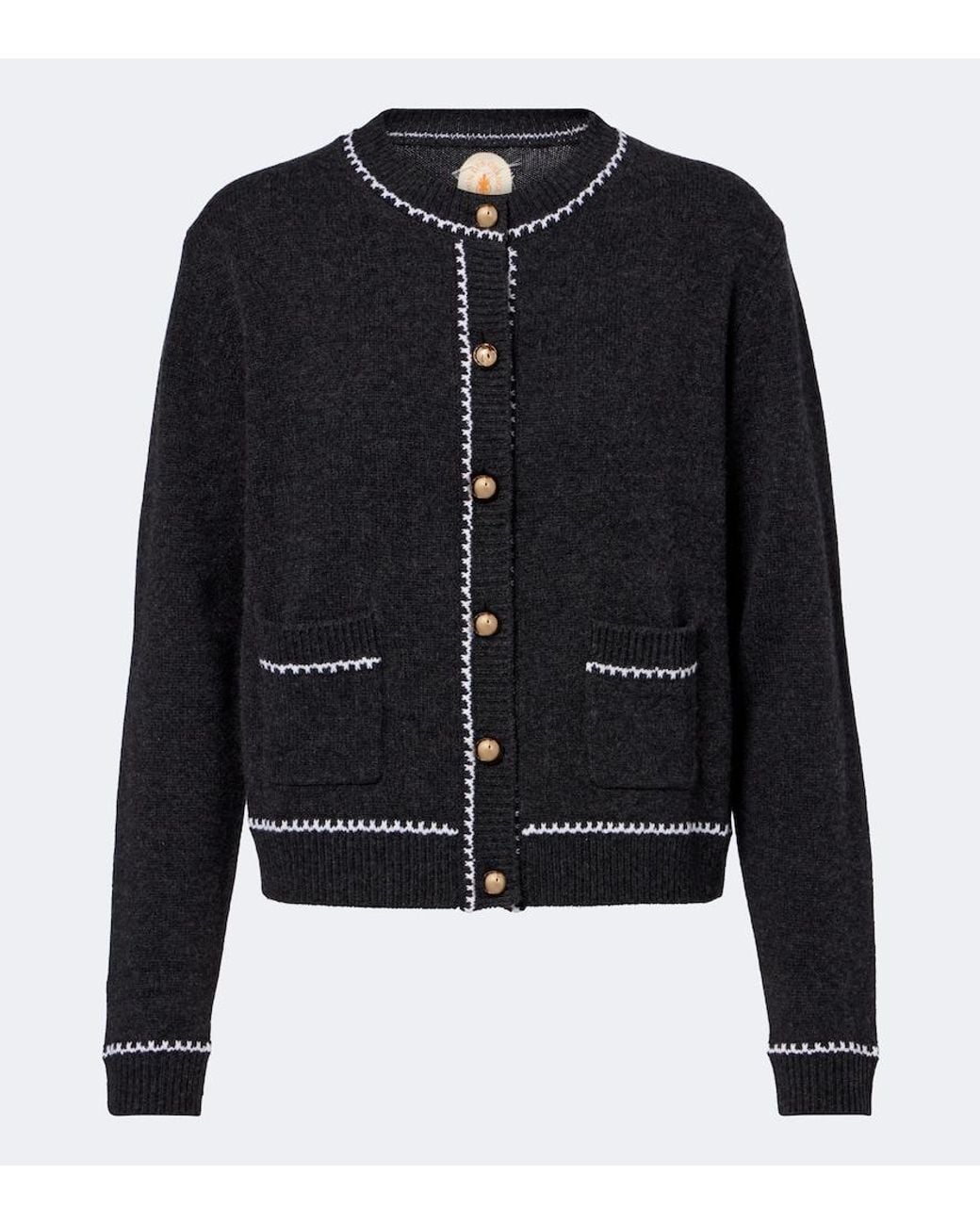 Jardin Des Orangers Black Virgin Wool And Cashmere Cardigan