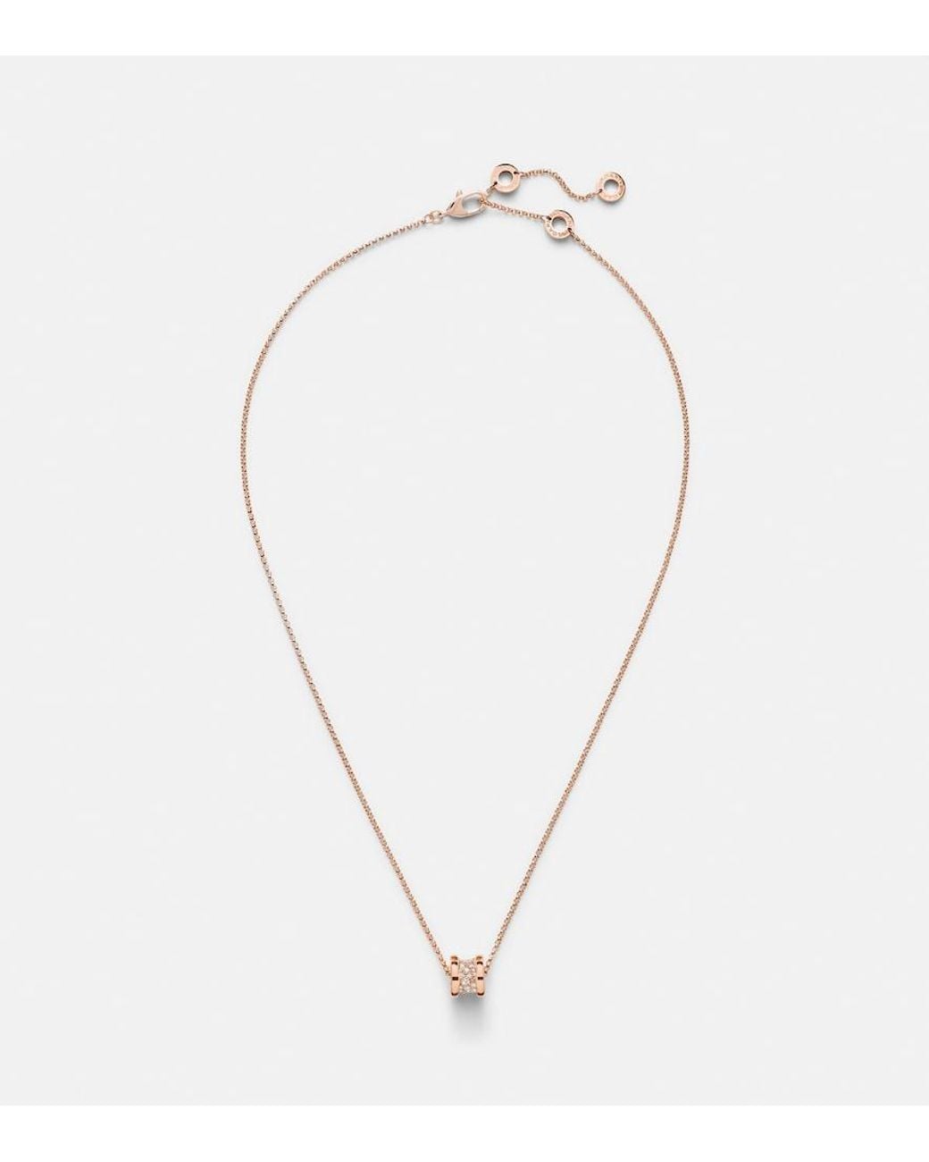 BVLGARI Pink B.Zero1 18Kt Rose Pendant Necklace With Diamonds