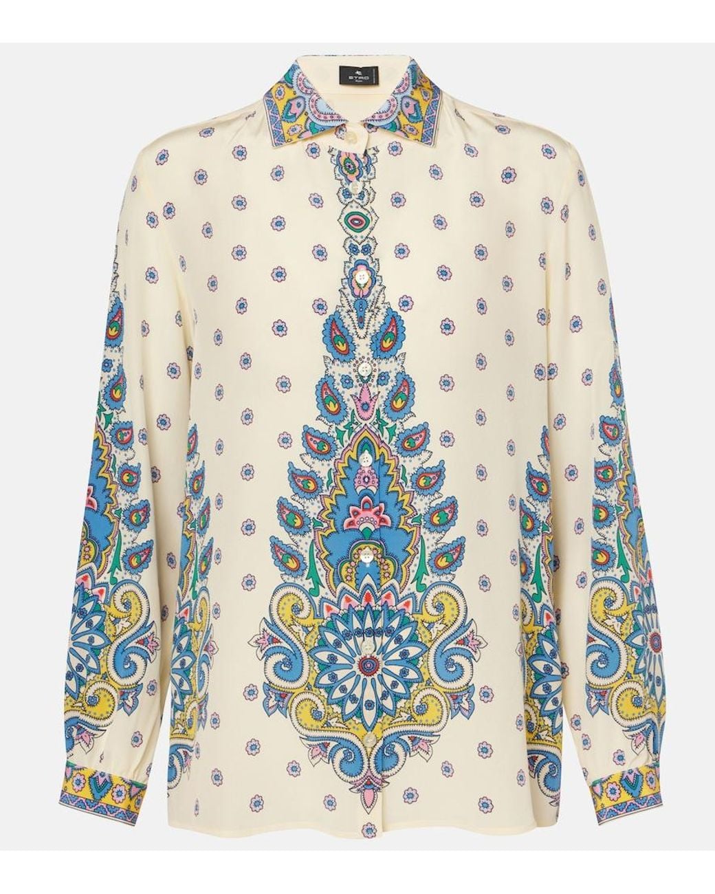 Etro White Elegant Silk Shirt For