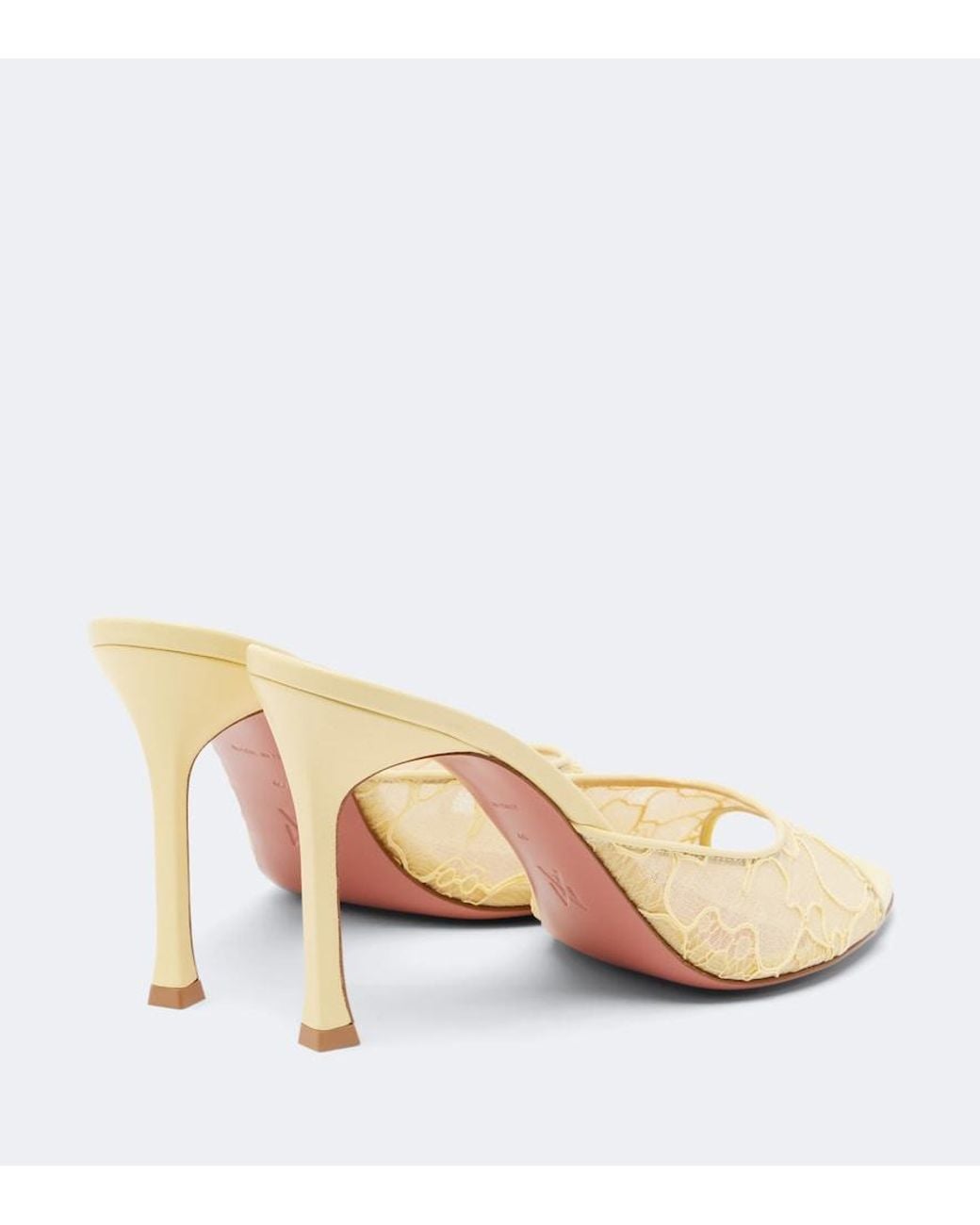 AMINA MUADDI Natural Alexa Lace Mules