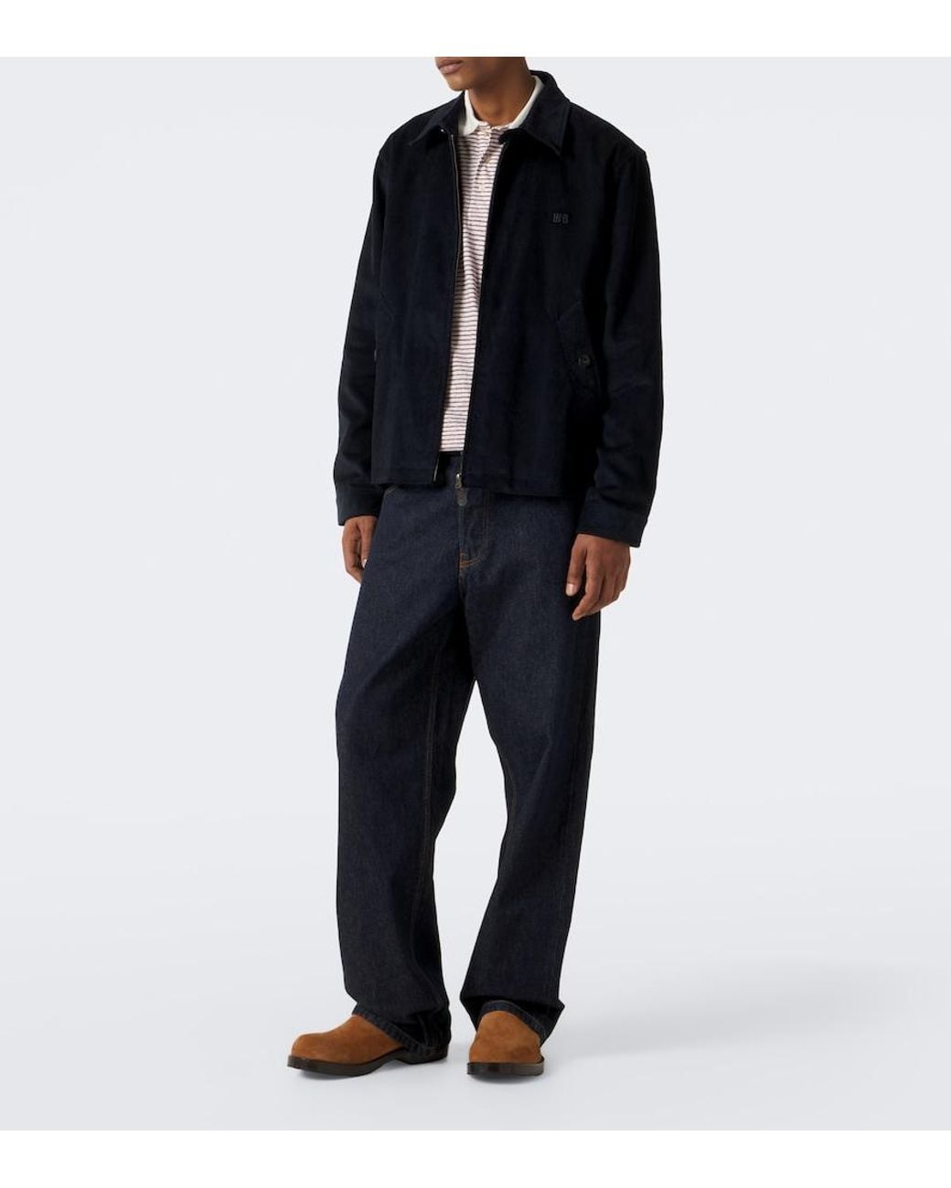 Wales Bonner Black Drew Cotton Corduroy Jacket for men