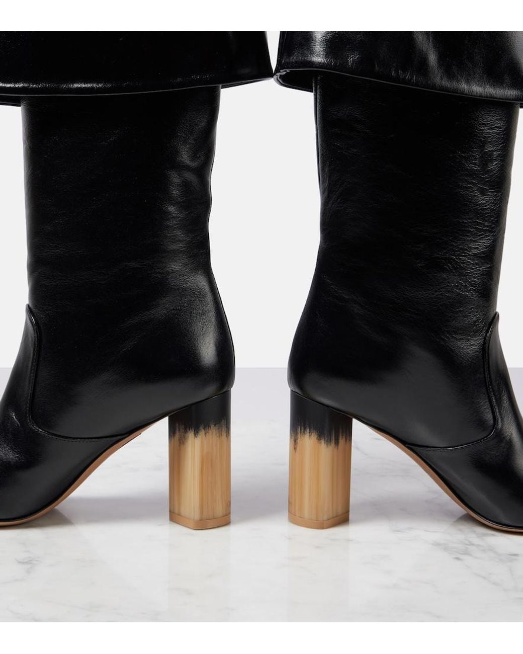 Chloé Black Stiefel Georgia 90 Aus Leder