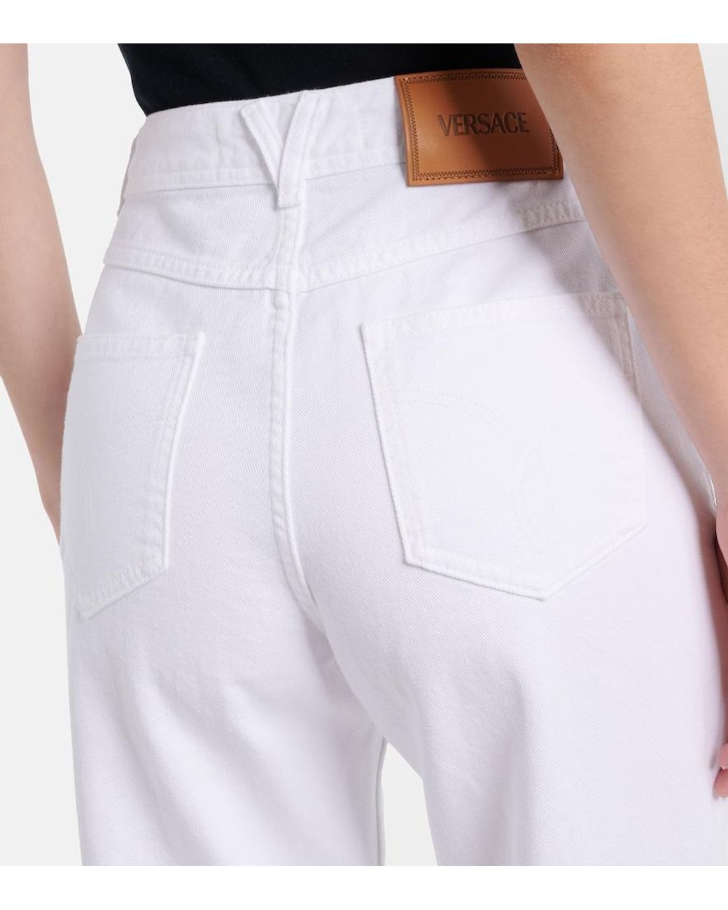 Versace White Medusa '95 Straight Jeans