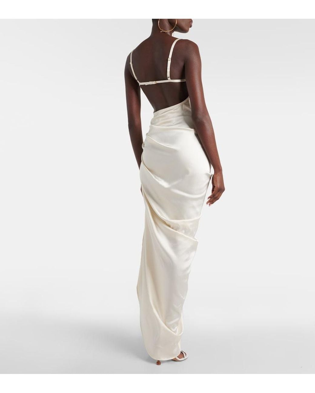 Jacquemus White La Saudade Longue Brodée Dress