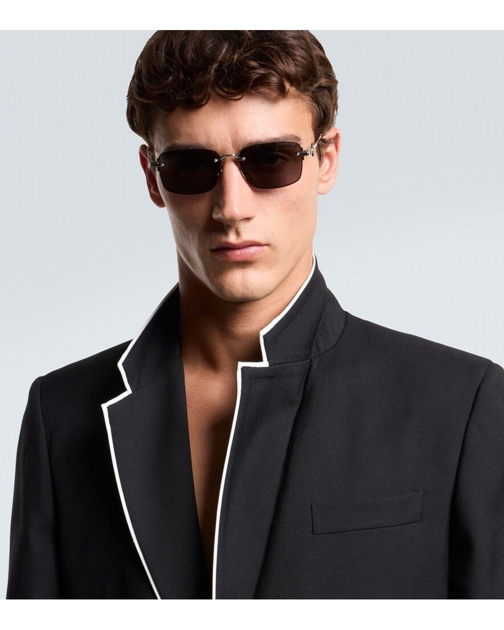 Dior Gray Cd Diamond S11U Rectangular Sunglasses for men