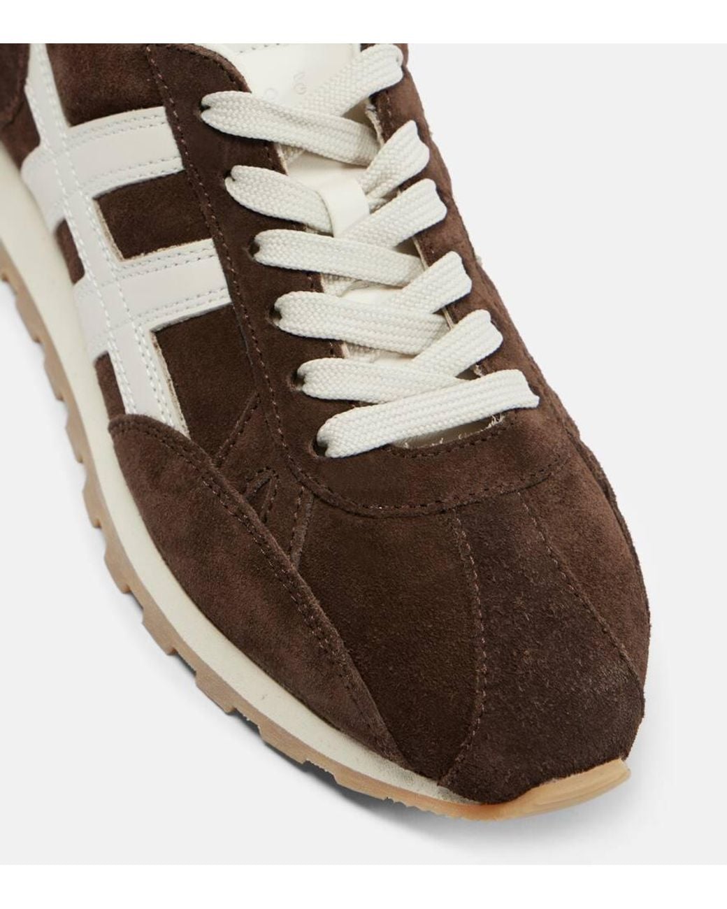 Hogan H671 Suede Sneakers in Brown | Lyst